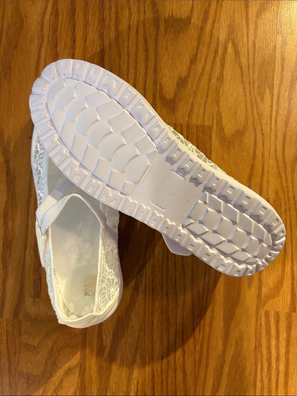 Women’s Lace Mary Jane Slip-On Sneakers - White - Picture 2 of 2